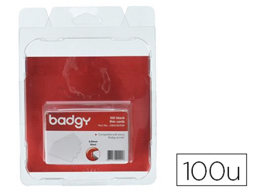 Cartao pvc para impressora badgy espessura 0,76 mm pack de 100 unidades , Badgy , 153895 , 3661572000217